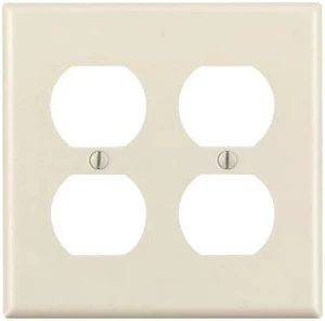 Leviton 78016 Light Almond Two Gang Duplex Receptacle Wall Plate Leviton 78016 Light Almond Two Gang Duplex Receptacle Wall Plate
