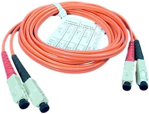 2M Leviton Fiber Optic Multi-Mode Duplex Patch Cable Cord ST 62.5/125 62DSC-M02 2M Leviton Fiber Optic Multi-Mode Duplex Patch Cable Cord ST 62.5/125 62DSC-M02