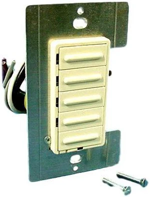 Leviton 17768-A Almond Decora MicroDim Fluorescent Preset 4-Scene Dimmer Switch Leviton 17768-A Almond Decora MicroDim Fluorescent Preset 4-Scene Dimmer Switch