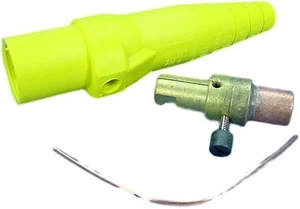 Leviton 16D28-Y Yellow 16 Series Taper Nose Male Crimped Detachable Cam-Type Plug Leviton 16D28-Y Yellow 16 Series Taper Nose Male Crimped Detachable Cam-Type Plug