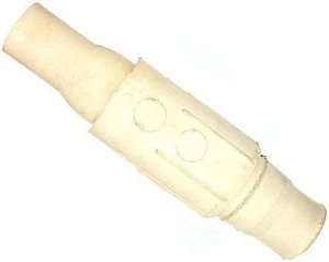 Leviton 22L25-W 22 Series Single Pole Cam-Type Contact & Insulator, Ball Nose, In-Line Latching Female Connectors, Crimped, 690 Amp Max, White Leviton 22L25-W 22 Series Single Pole Cam-Type Contact & Insulator, Ball Nose, In-Line Latching Female Connectors, Crimped, 690 Amp Max, White