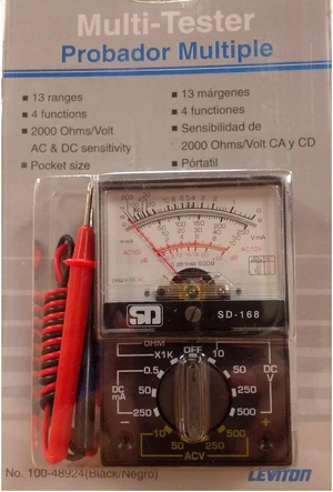 Leviton Range Multimeter Multi-Tester for testing Volts Ohms & Amps 48924 Leviton Range Multimeter Multi-Tester for testing Volts Ohms & Amps 48924