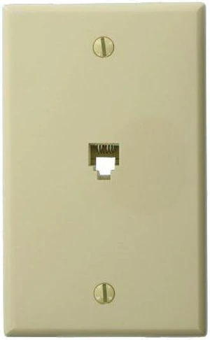 Leviton 4625B-46I Ivory 6P6C Modular Telephone Jack Wall Plate Leviton 4625B-46I Ivory 6P6C Modular Telephone Jack Wall Plate