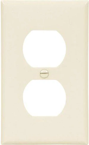 Cooper 5132LA Light Almond Unbreakable Single Gang Duplex Receptacle Wall Plate Cooper 5132LA Light Almond Unbreakable Single Gang Duplex Receptacle Wall Plate