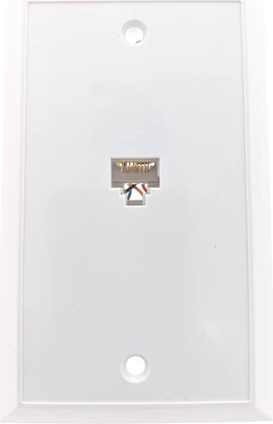 Leviton 4625B-48W Type 625B4 Telephone Standard Wallplate Flush Wall Jack White 25 PK Leviton 4625B-48W Type 625B4 Telephone Standard Wallplate Flush Wall Jack White 25 PK