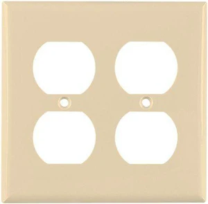 Cooper 5150V Ivory Unbreakable Two Gang Duplex Receptacle Wall Plate Cooper 5150V Ivory Unbreakable Two Gang Duplex Receptacle Wall Plate