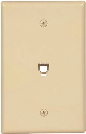 Cooper 3533-4V Ivory Four Wire Mid-Size Telephone Jack Wall Plate Cooper 3533-4V Ivory Four Wire Mid-Size Telephone Jack Wall Plate