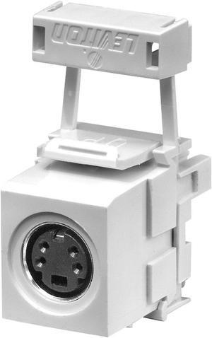 Leviton 40734-W White Quickport S-Video Snap-in Connector