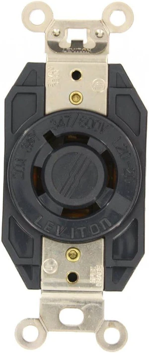 L20-20R Locking Receptacle Twist V0 Outlet 20A 347/600V 3Y 2460-065 Box L20-20R Locking Receptacle Twist V0 Outlet 20A 347/600V 3Y 2460-065 Box