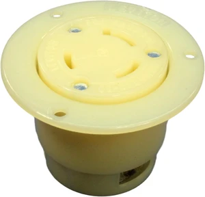 Leviton L12-30 Locking Flanged Outlet 30A 480V 3 Leviton L12-30 Locking Flanged Outlet 30A 480V 3