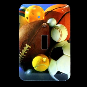 Leviton Football Baseball Sport Athlete Theme Wallplate Switch Cover 89001-SPT Leviton Football Baseball Sport Athlete Theme Wallplate Switch Cover 89001-SPT
