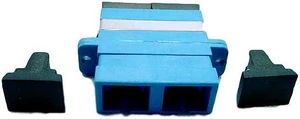 Leviton 49884-MAD SC Duplex Adapter w/ Phosphor Bronze Sleeve - Blue Leviton 49884-MAD SC Duplex Adapter w/ Phosphor Bronze Sleeve - Blue