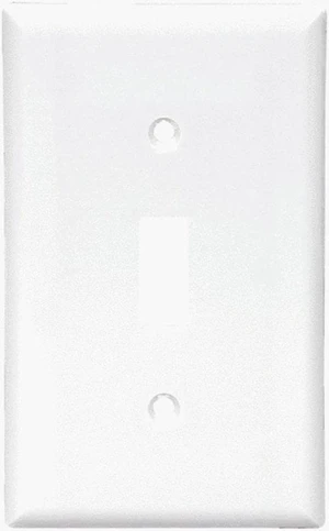 Cooper 5134W White Unbreakable Single Gang Toggle Light Switch Wall Plate Cooper 5134W White Unbreakable Single Gang Toggle Light Switch Wall Plate