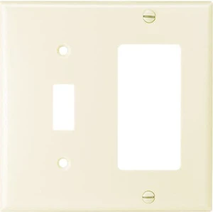 Cooper 2153LA Light Almond Two Gang One Toggle One Decorator Combination Wall Plate Cooper 2153LA Light Almond Two Gang One Toggle One Decorator Combination Wall Plate
