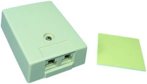 Leviton 41044-IDA Duplex Modular Telephone Wall Jack, Surface Mount, 110-Type Termination, Type 104, 4-Conductor 6-Position, Ivory Leviton 41044-IDA Duplex Modular Telephone Wall Jack, Surface Mount, 110-Type Termination, Type 104, 4-Conductor 6-Position, Ivory