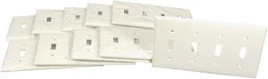 Cooper 2154W White Four Gang Toggle Light Switch Wall Plate (Pack of 10) Cooper 2154W White Four Gang Toggle Light Switch Wall Plate (Pack of 10)