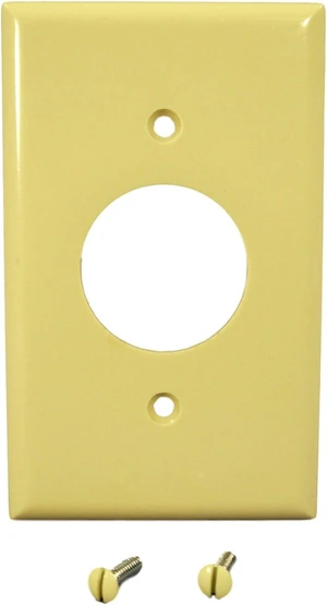 Cooper Wiring Devices 2131V 1-Gang Single Outlet Receptacle Wall Plate, 1.41" Diameter Opening, Standard Size, Thermoset Plastic, Ivory Cooper Wiring Devices 2131V 1-Gang Single Outlet Receptacle Wall Plate, 1.41" Diameter Opening, Standard Size, Thermoset Plastic, Ivory