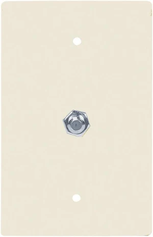 Cooper 2072LA Light Almond Mid-Size Coax Adapter Wall Plate Cooper 2072LA Light Almond Mid-Size Coax Adapter Wall Plate