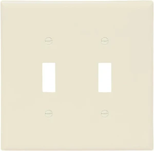 Cooper 2139A Almond Toggle Wall Plate, 2-Gang Switch Cover Cooper 2139A Almond Toggle Wall Plate, 2-Gang Switch Cover