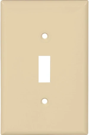 Cooper Ivory 1-Gang Mid-Size LARGE Thermoset Toggle Switch Cover Wallplate 2034V Cooper Ivory 1-Gang Mid-Size LARGE Thermoset Toggle Switch Cover Wallplate 2034V