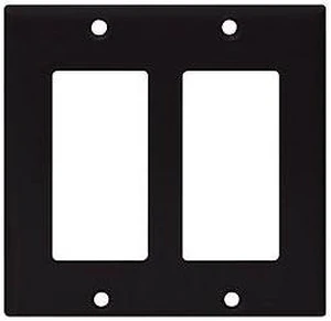 Cooper 2152BK Black Two Gang Decorator Wall Plate Cooper 2152BK Black Two Gang Decorator Wall Plate
