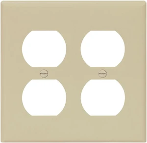 Cooper Wiring Devices 2150V 2-Gang Duplex Receptacle Wall Plate, Standard Size, Thermoset Plastic, Ivory Cooper Wiring Devices 2150V 2-Gang Duplex Receptacle Wall Plate, Standard Size, Thermoset Plastic, Ivory