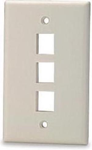 SignaMax SKF-3 Port Single-Gang Ivory Wall Plate