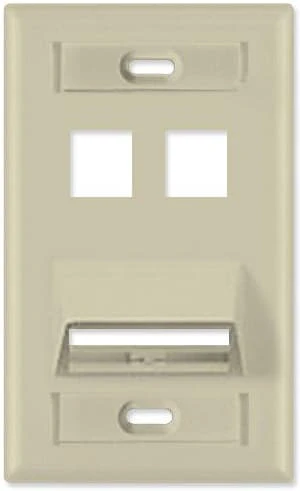 Ivory Quickport ANGLED 4-Port Wallplate 40807-I Ivory Quickport ANGLED 4-Port Wallplate 40807-I