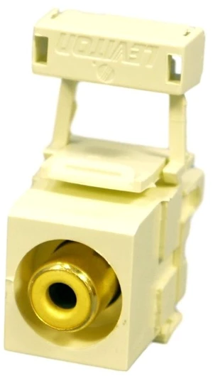 Leviton 40735-RYA Almond QuickPort Snap-in Connector Leviton 40735-RYA Almond QuickPort Snap-in Connector