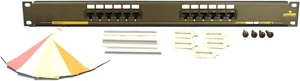 Leviton 19" Cat 5 12-Port Type T568A Wiring Patch Panel Rack Mount 59485-A12 Leviton 19" Cat 5 12-Port Type T568A Wiring Patch Panel Rack Mount 59485-A12