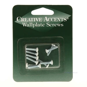 Creative Accents by Jackson Deerfield 9SW010 Painted Steel Wall Plate Screws, 5/8" Long, 6-32 Thread, Straight Slotted Oval Head, White, 10-Pack Creative Accents by Jackson Deerfield 9SW010 Painted Steel Wall Plate Screws, 5/8" Long, 6-32 Thread, Straight Slotted Oval Head, White, 10-Pack