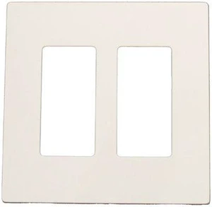 Leviton SJ262-SW White Screwless Snap-On Polycarbonate Two Gang Decora Wall Plate Leviton SJ262-SW White Screwless Snap-On Polycarbonate Two Gang Decora Wall Plate