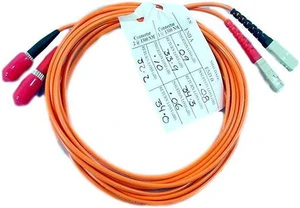 3M Leviton Fiber Optic Multi-Mode Duplex Patch Cable Cord MM ST SC 50 50DCT-M03 3M Leviton Fiber Optic Multi-Mode Duplex Patch Cable Cord MM ST SC 50 50DCT-M03
