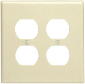 Leviton 86116 Ivory Oversize Two Gang Duplex Receptacle Wall Plate Leviton 86116 Ivory Oversize Two Gang Duplex Receptacle Wall Plate