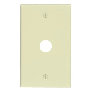 Leviton 86017 Ivory Single Gang .625" Cable Wall Plate Leviton 86017 Ivory Single Gang .625" Cable Wall Plate