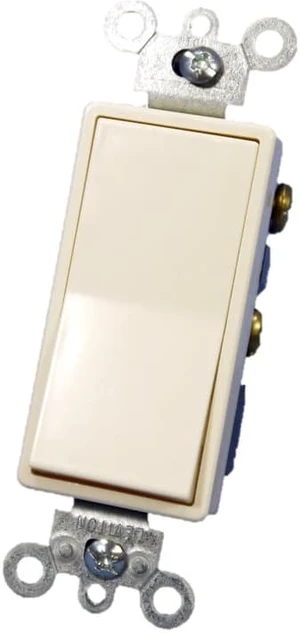 Leviton 5604-2A Almond Decora Four Way Rocker Light Switch 15A Leviton 5604-2A Almond Decora Four Way Rocker Light Switch 15A