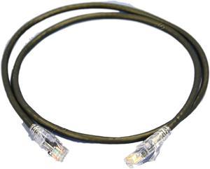 Leviton 5D460-3E Black 3-Foot Cat 5e Gigamax Slimline Ethernet LAN Patch Cord Network Cable