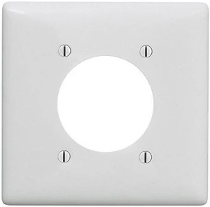 Hubbell NPJ703 White Mid-Size Two Gang One 2.16" Single Receptacle Wallplate Hubbell NPJ703 White Mid-Size Two Gang One 2.16" Single Receptacle Wallplate