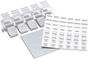 Leviton 51084-ICN QuickPort Shutter Kit with Pre-Printed Icons on Clear Labels