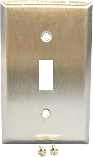 Mulberry Stainless Steel 1-Gang Switch Cover Toggle Wallplate Switchplate 97071 Mulberry Stainless Steel 1-Gang Switch Cover Toggle Wallplate Switchplate 97071