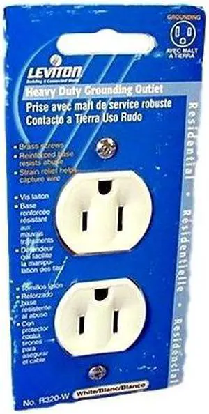 Leviton White Duplex Receptacle Outlet 15A 125V R320-W
