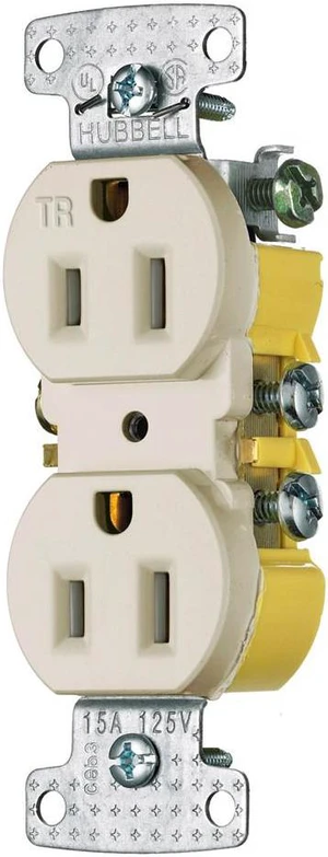 10 Hubbell tradeSelect RR15SLATR Light Almond Tamper Resistant Duplex Receptacle Outlets 15A 125V 10 Hubbell tradeSelect RR15SLATR Light Almond Tamper Resistant Duplex Receptacle Outlets 15A 125V