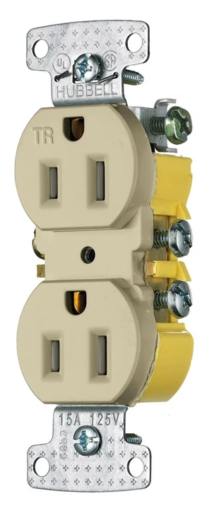 10 Hubbell tradeSelect RR15SITR Ivory Tamper Resistant Duplex Receptacle Outlets 15A 125V 10 Hubbell tradeSelect RR15SITR Ivory Tamper Resistant Duplex Receptacle Outlets 15A 125V
