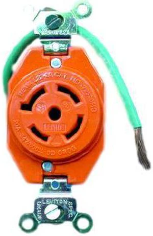 Leviton L23-20 Isolated Ground Twist Locking Receptacle Outlet Turn Lock NEMA L23-20R 20A 347/600V 3ØY 2530-IG Leviton L23-20 Isolated Ground Twist Locking Receptacle Outlet Turn Lock NEMA L23-20R 20A 347/600V 3ØY 2530-IG
