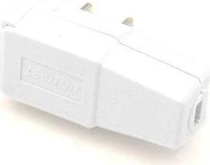 Leviton Non-Polarized Right Angle Easy-Wire Plug 15A 1-15P 321-W Leviton Non-Polarized Right Angle Easy-Wire Plug 15A 1-15P 321-W