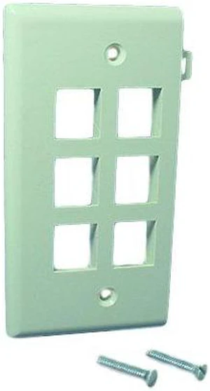 Leviton QuickPort 6 Socket Sectional Faceplate Leviton QuickPort 6 Socket Sectional Faceplate