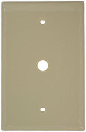 Leviton 40539-HMI Ivory Midway F-Connector Hexagonal Opening Wall Plate