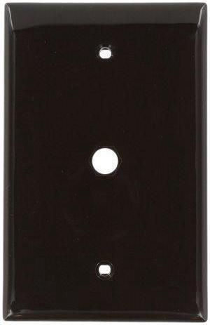 Leviton 40539-HMB Brown Midway F-Connector Hexagonal Opening Wall Plate
