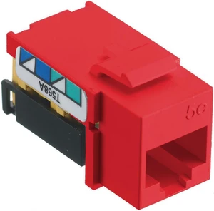 Hubbell Cat 5e Modular Data Jack Red NSJ5ER Hubbell Cat 5e Modular Data Jack Red NSJ5ER