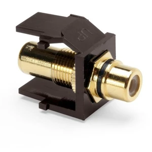 Leviton 40830-BBE QuickPort RCA Gold-Plated Connector with Black Stripe Brown Leviton 40830-BBE QuickPort RCA Gold-Plated Connector with Black Stripe Brown